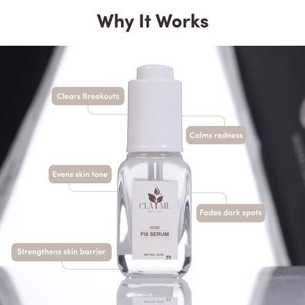 Claymi Acne Fix Serum – With 2% Salicylic Acid, 4% Niacinamide With Azelaic Acid