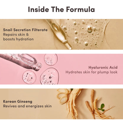 Claymi Advanced Snail All-In-One Moisturiser – Deep Hydration and Skin Repair with Snail Secretion Filtrate, Hyaluronic Acid and Korean Ginseng