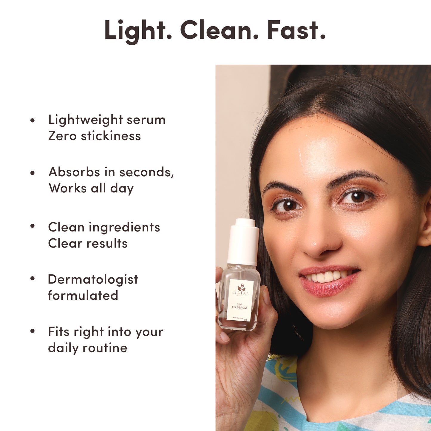 Claymi Acne Fix Serum – With 2% Salicylic Acid, 4% Niacinamide With Azelaic Acid