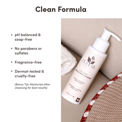 Claymi Miracle Face Cleanser – Gentle Hydration and Brightening with Niacinamide, Aloe Vera and D-Panthenol