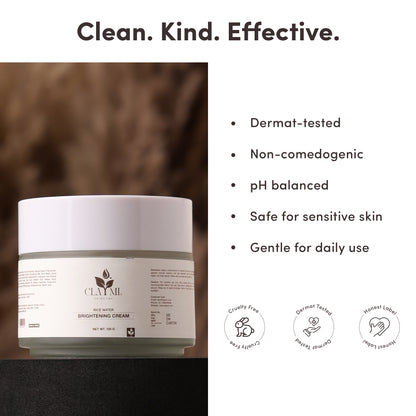 Claymi Rice Water Brightening Cream -Intense Hydration and Pigmentation Care with Rice Water Extract, Alpha Arbutin and Bakuchiol